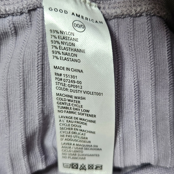Good American Jeans Clean Seamless Leggings Dusty Rose Lavender Violet 00/0 - Picture 6 of 9